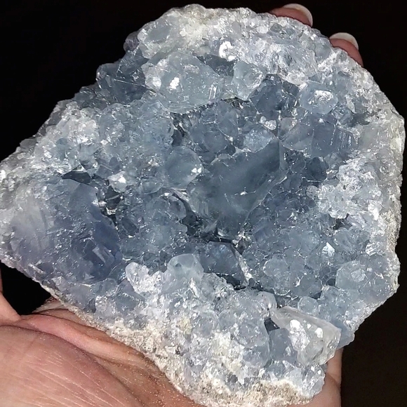 Big & Sparkling Blue Celestite Cluster - Picture 3 of 14